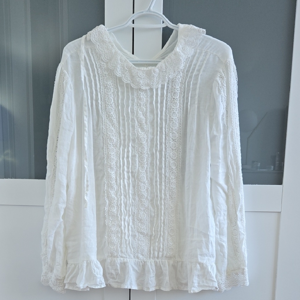 Handmade 100% Linen Blouse NWOT